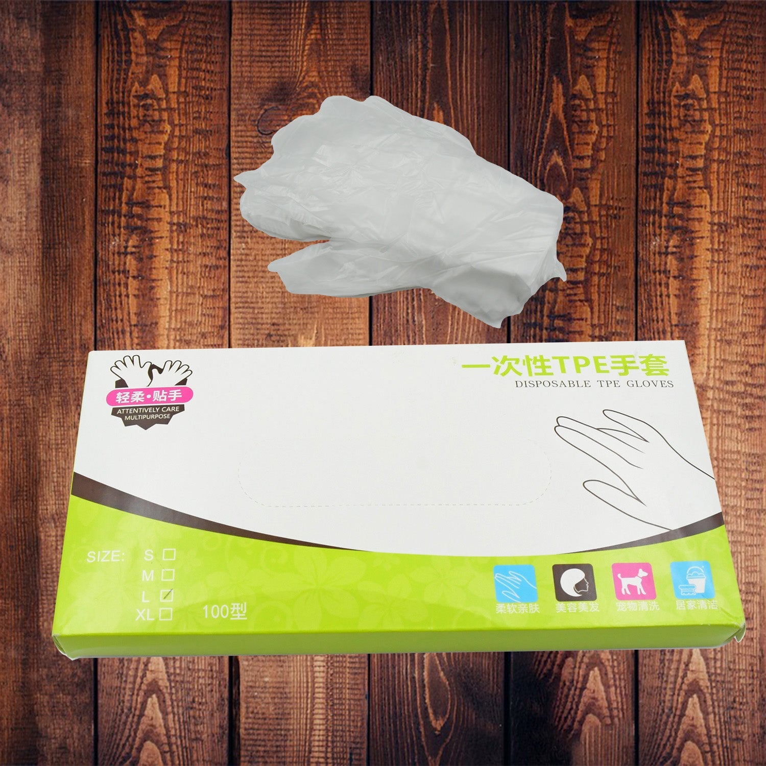 0665 Large Size Plastic Transparent Disposable Clear Plastic Hand Gloves For Home, Kitchen, Hotels, Hospitals, Clinics, Beauty Parlor, Saloons (100 pcs) 0665 Large Size Plastic Transparent Disposable Clear Plastic Hand Gloves For Home, Kitchen, Hotels, Hospitals, Clinics, Beauty Parlor, Saloons (100 pcs)